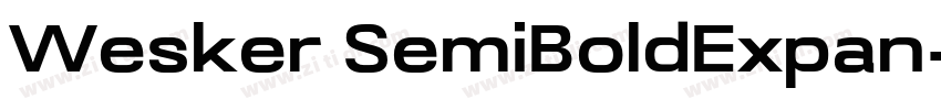 Wesker SemiBoldExpan字体转换